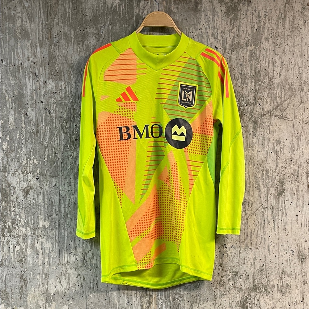 ADIDAS Men's Los Angeles FC 2024 3/4 Sleeve Goalkeeper Jersey Size M In Yellow